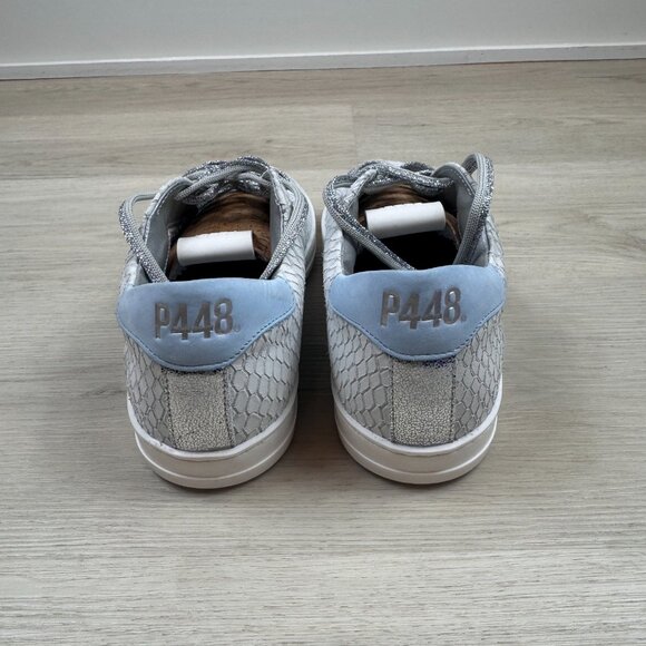 P448 John Margot Sneaker Womens 39 8.5 Sky Blue White NEW $298 - Picture 7 of 12